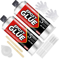 5 Minute Epoxy Glue 100Ml, Universal Clear Epoxy Adhesive for Metal, Plastic, Wo