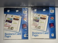 Avery Business Card Pages 20 Pack PVC Free Binder Sleeves