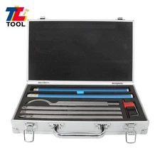 8-Piece Alloy Woodworking Turning Knife 11 Inch Lathe Rougher Finisher Tool