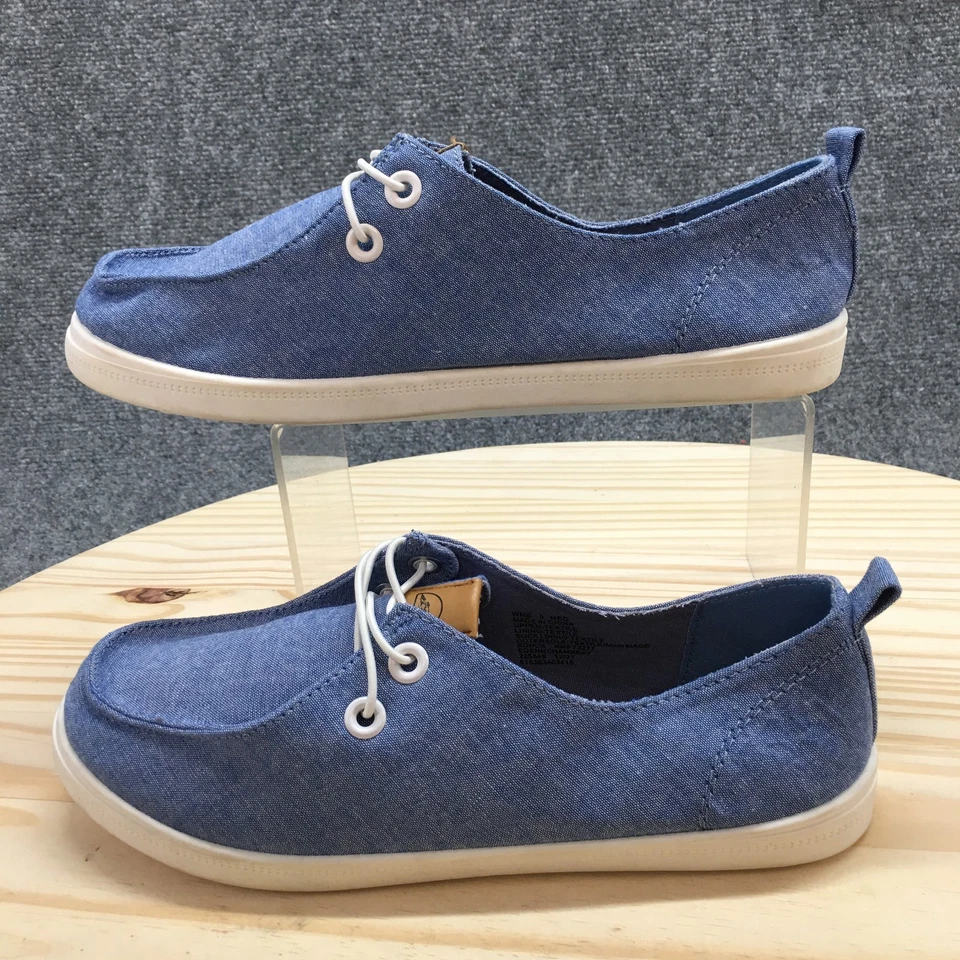 SO Tenis Mujer 8 Edenn Azul Cambray Sin Cordones Lona Informales Zapatos Cómodos Foto 2 de 4