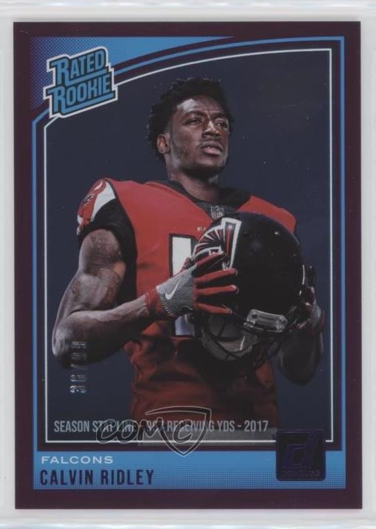 2018 Panini Donruss Rated Stat Line Season 36/99 Calvin Ridley Rookie RC 1j8