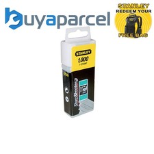 STANLEY 1-CT308T Flat Narrow Crown Staples 12mm CT308T (Pack 1000) STA1CT308T