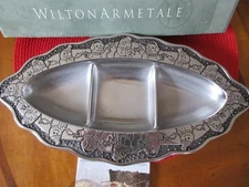 Wilton Armetale Pewter SNOWMAN Small Oval Dish #206261 NIB