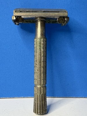 Vtg 1956 Gillette SUPER SPEED FLARE TIP B 2 Double Edge Safety Razor TTO USA