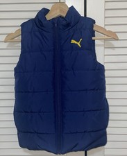 Puma Kids Blue Puffer Vest Size XS 5/6