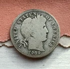 1909-D ~ Barber Dime ~ RARE Key Date ~ VG ~ Nice Tone ~ Low Mintage!!