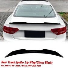 Rear Trunk Spoiler Wing Kit For Audi A5 8T Coupe 2007-2016 2013 PSM Style Black
