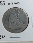 1855 50c Seated Liberty Half Dollar 90% Silver Pre Civil War Iyem F5K25