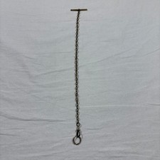 Antique Style Pocket Watch Fob Chain T Bar Clasp