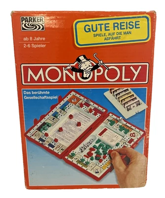 Monopoly Gute Reise Reisespiel 1994 Vintage Sammler Mini Brettspiel - Bild 1 von 4