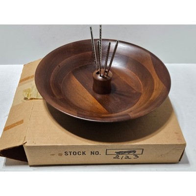Ozark Walnutware Vintage Nut Bowl Solid Walnut Mid Century Modern 2123
