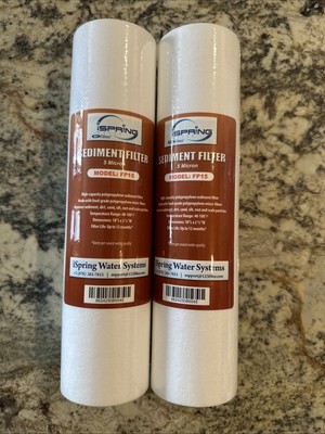 2X ISPRING 5 MICRON 10''x2.5'' STANDARD SEDIMENT WATER FILTER CARTRIDGE FP15