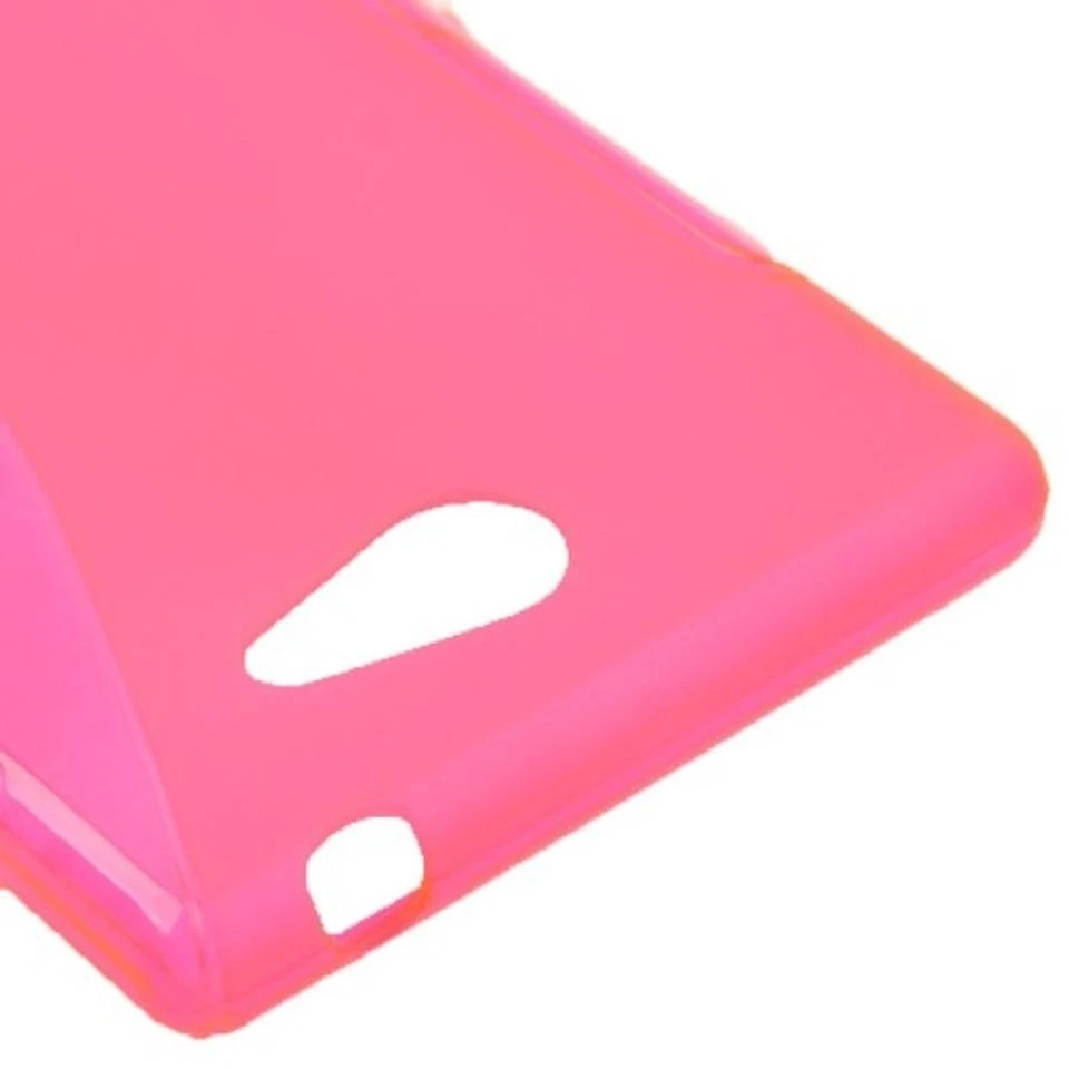 Custodia S Line TPU Per Sony Xperia M2 S50H Rosa - Immagine 3 di 3