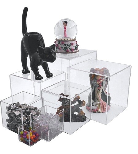 TA-VIGOR Caja De Exhibición De Acrílico Transparente – 30x30x30 Cm, Protector Anti-Polvo Para Coleccionables