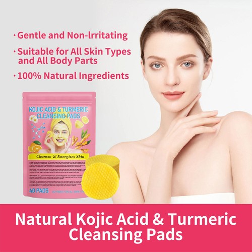 40/80/120PCS Turmeric Cleansing Pads, Kojic Acid And Turmeric Cleansing Pads HOT - Picture 6 of 16