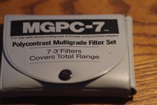 MGPC-7 POLYCONTRAST MULTIGRADE FILTER SET, 8 FILTERS, NEW CONDITION 