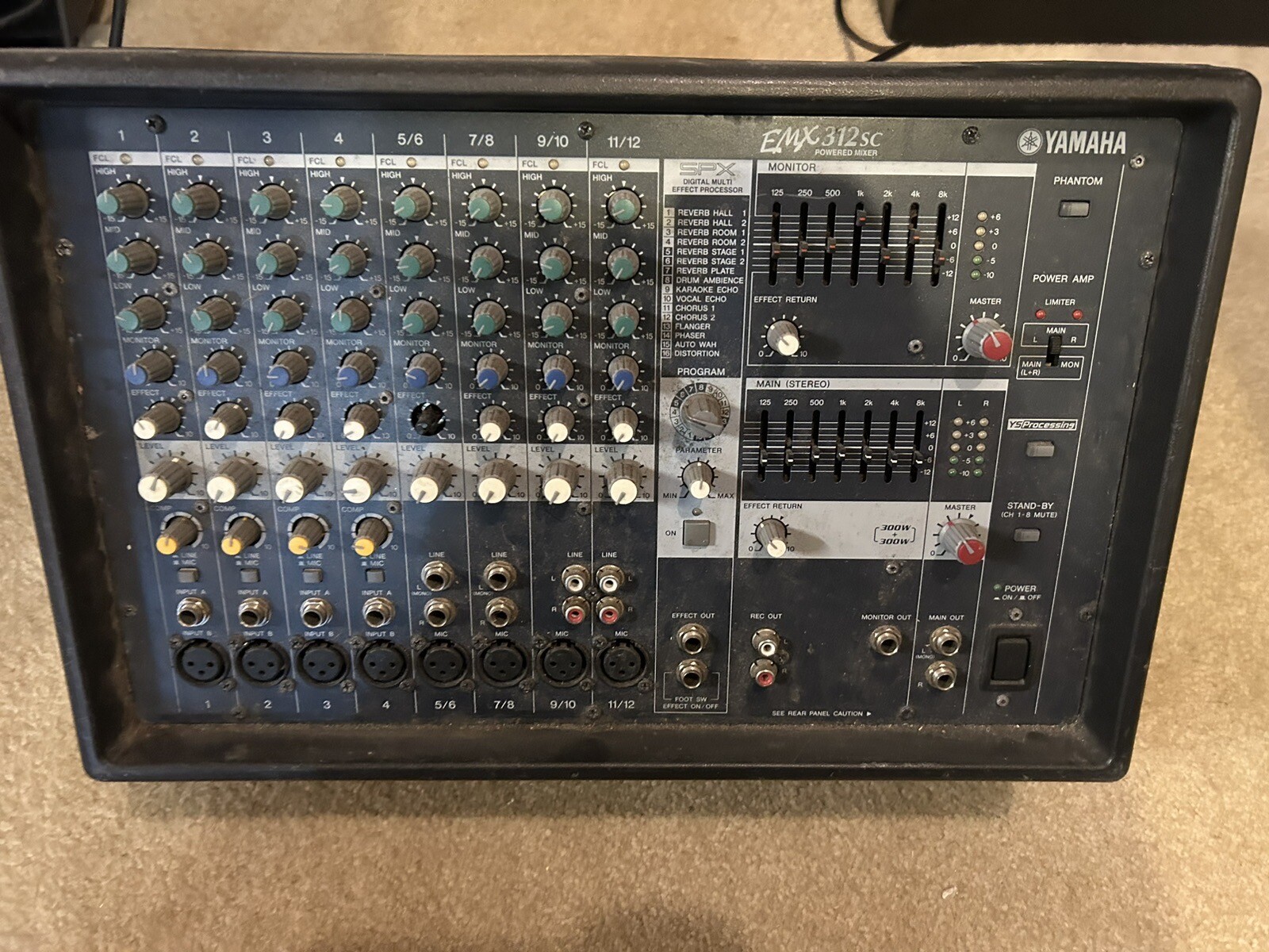 Yamaha EMX312SC PA Powered Mixer EMX 312 SC Not Tested eBay