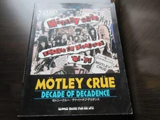 Motley Crue Decade of Decadence Japan Band Score Song Book Guitar TAB Mick Mars
