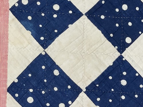 BELLISSIMA TRAPUNTA ANTICA/VINTAGE TRAPUNTATA A MANO PATCHWORK CUTTER DBL ROSA, BLU ECC - Foto 17 di 19