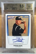 2011 BOWMAN PERFECT GAME #DD DAVID DAHL BGS 9.5 GEM MINT RANGERS AUTO 10/235