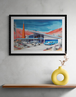 1960s Mid Century Modern Atomic Age Art Print cx4 | eBay