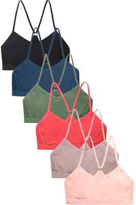 6 SOFRA LADIES SEAMLESS RACERBACK BRALETTE, MESH AT SIDES (BR0261S)