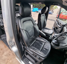 MERCEDES V-CLASS W447 2014-2024 LEFT & RIGHT BLACK LEATHER HEATED FRONT SEATS