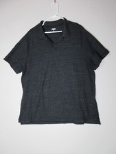 Old Navy Mens Regular Fit 2 Button Short Sleeve Polo Shirt Collared Sz XXL Black