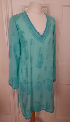 Neu Melissa Odabash Kaftan Lucy Kaftan Cover Up Kleid in Mint Größe S