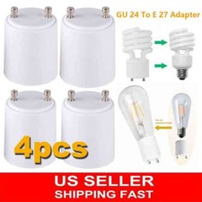 GU24 To E27 /E26 Screw LED Light Lamp Bulb Base Adapter Socket Converter Adaptor