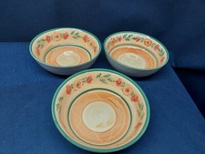 Vintage Gibson Designs "Floral Terrace" Set/3 Soup/Cereal Bowls Retired 2006