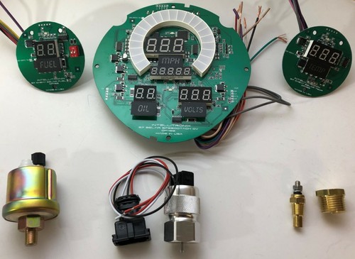 LS Swap Chevy 57 Bel Air Digital Dash Panel Green LED Gauges Made In The USA - Picture 2 of 9