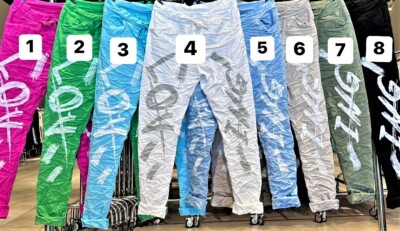 Italy Moda: Mega Print Jogpants Stretch-Hose Gr. 3XL 44 - 46 - 48 versch. Farben