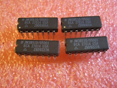 JM38510/05001BCA (CD4011B) Lot of 4 NOS from NSC No International Shipping