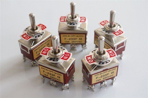 Heavy Duty 15A 250V DPDT 6 Pin ON-OFF-ON Toggle Switch - Picture 7 of 11