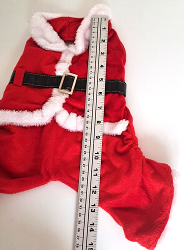 Dog Christmas Costume Santa Size Large Red Pet Clothes - Picture 6 of 7