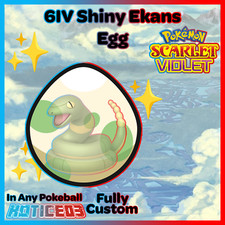 EKANS ✨ SHINY EGG 6 IV ✨ POKEMON SCARLET VIOLET ✨ TEAL MASK DLC ✨