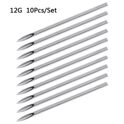 10Pcs Einweg sterile Lochen Nadeln Tattoo Piercing Nadeln Set WerkYRYH - Picture 14 of 15