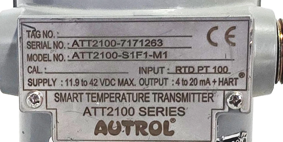 AUTROL SMART TEMPERATURE TRANSMITTER, ATT2100-S1F1-M1 , INPUT: RTD PT 100 - Image 2 of 4