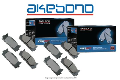 [FRONT+REAR] Akebono Pro-ACT Ultra-Premium Ceramic Brake Pads USA MADE AK97251