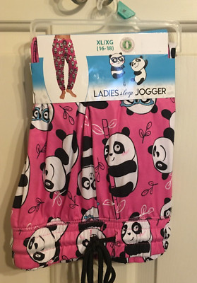 Briefly Stated Ladies Sleep Jogger Size XL (16-18) Panda Life Print