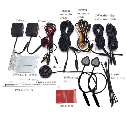 Car Blind Spot Monitoring Detection newwave Radar Sensor Assistant System Kit - Photo 12/13