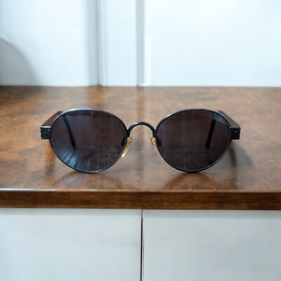 VINTAGE OLIVER BY VALENTINO BLACK OVAL SUNGLASSES MADE IN ITALY
