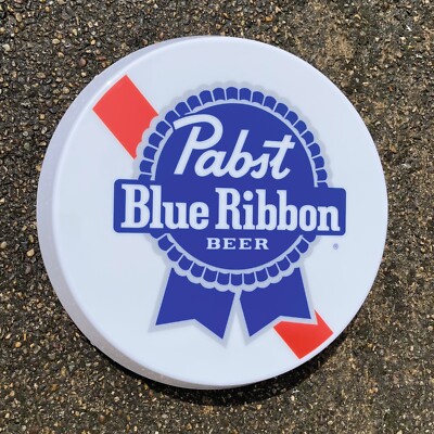 PABST BLAUES BAND BIER LED Leuchtbar Wandschild Kneipe Lager Mann Höhle Garage Schuppen