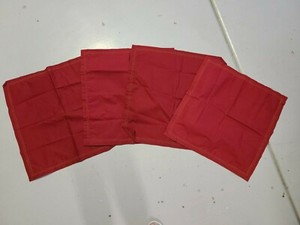 Pottery Barn "Dark Red w/Yellow Stitching" Napkins - Set of 4