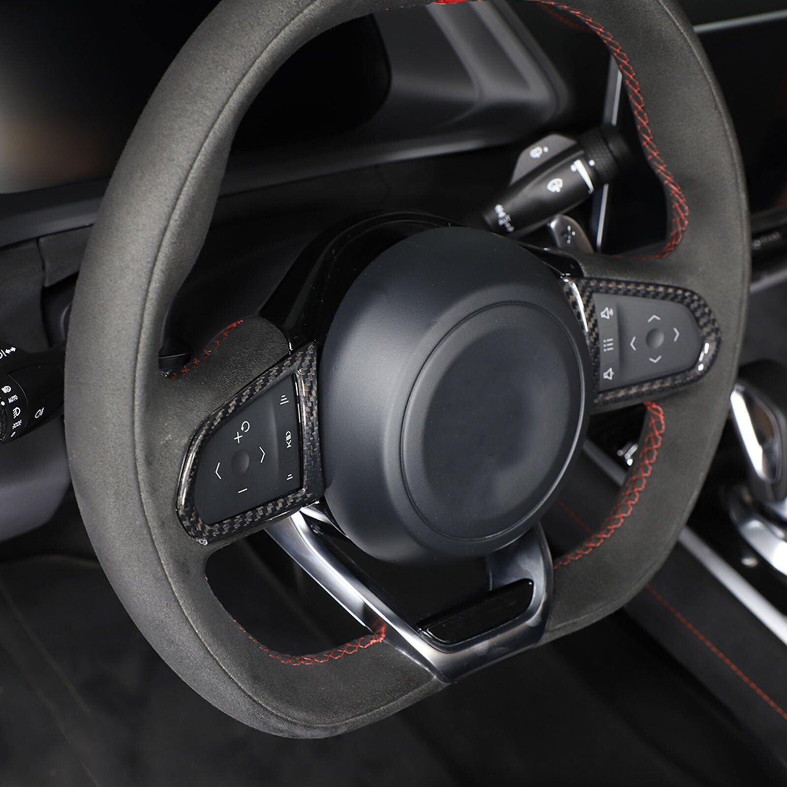 Real Carbon Fiber Steering Wheel Button Cover Trim For Lotus EMIRA 2021-25 US