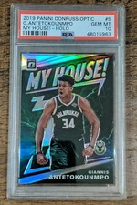Giannis Antetokounmpo 2019 Donruss Optic My House Holo Prizm #5 PSA 10 Gem Mint