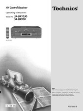 Technics SA-DX950 SA-DX1050 Receiver Owners Instruction Manual Reprint