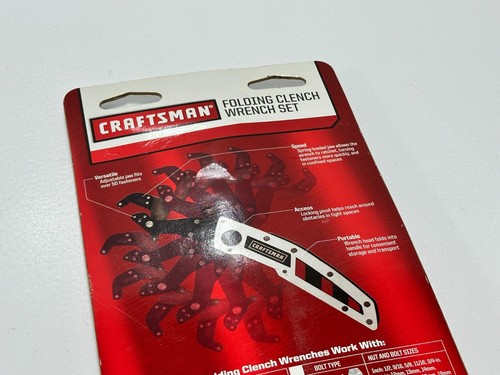 NOS Craftsman Tools 30879 Folding Clench Wrench Set 6” & 8” - Picture 5 of 7