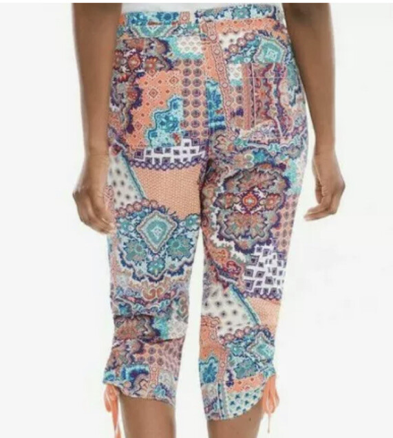Chico Collection Cropped Patchwork Capri Pants Si… - image 3